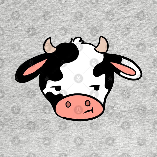 A funny cartoon moody cow by Yarafantasyart